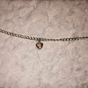 Silver Heart Choker